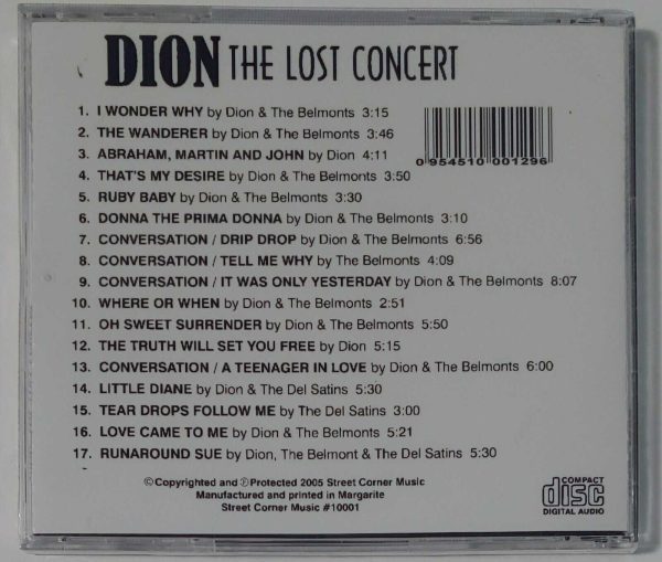 DION - LOST CONCERT  CD  BRAND NEW - Image 3