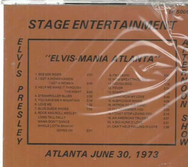 ELVIS PRESLEY - Mania - CD - Atlanta - June 30, 1973 - BRAND NEW - Image 3
