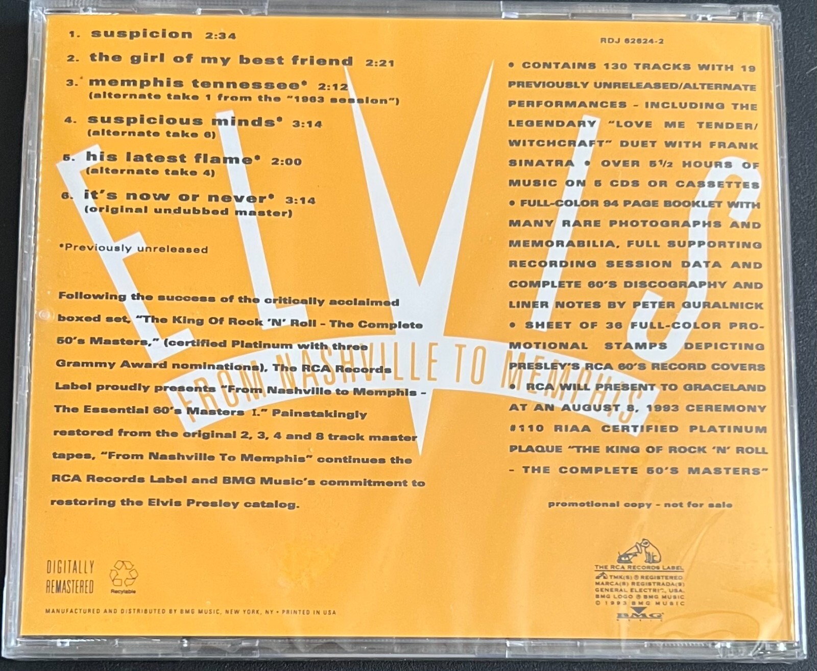 ELVIS PRESLEY - OUT OF THE BOX SIX FROM THE 60'S - CD BRAND NEW - Image 3
