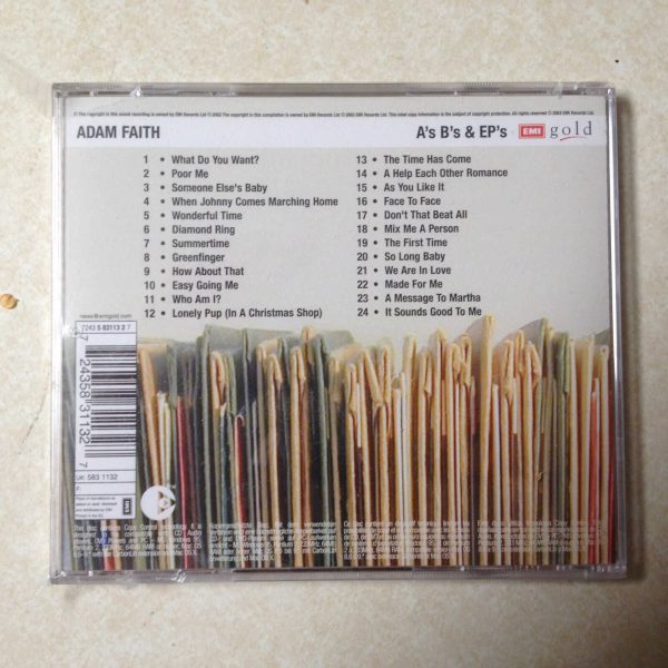 FAITH, ADAM - As Bs AND EPs BRAND NEW CD - Image 3