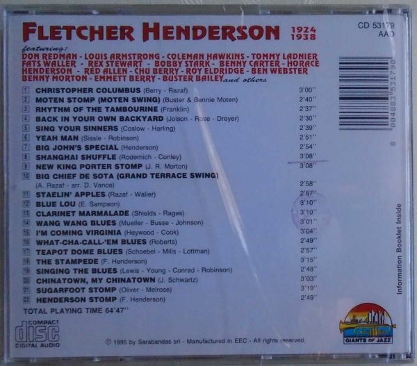 FLETCHER HENDERSON - CD - 1924 1938 - BRAND NEW - Image 3