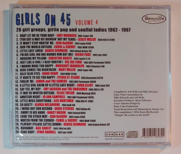 GIRLS ON 45 - VOL 4   CD BRAND NEW - Image 3