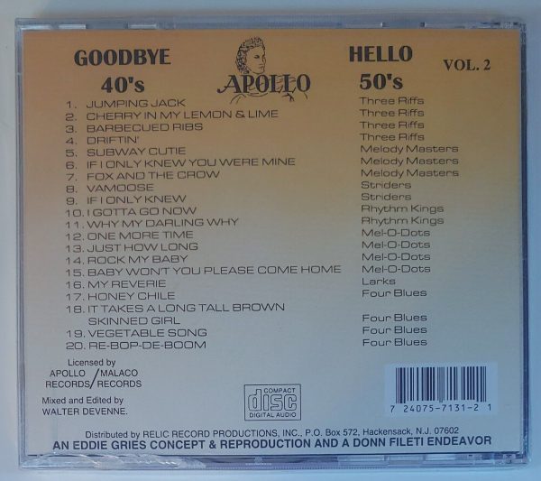 GOODBYE 40'S HELLO 50'S - VOL 2   CD BRAND NEW - Image 3