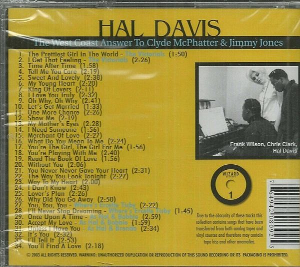 HAL DAVIS - CD - The West Coast Answer To C. Mcphatter & J. Jones - LIKE NEW - Image 3