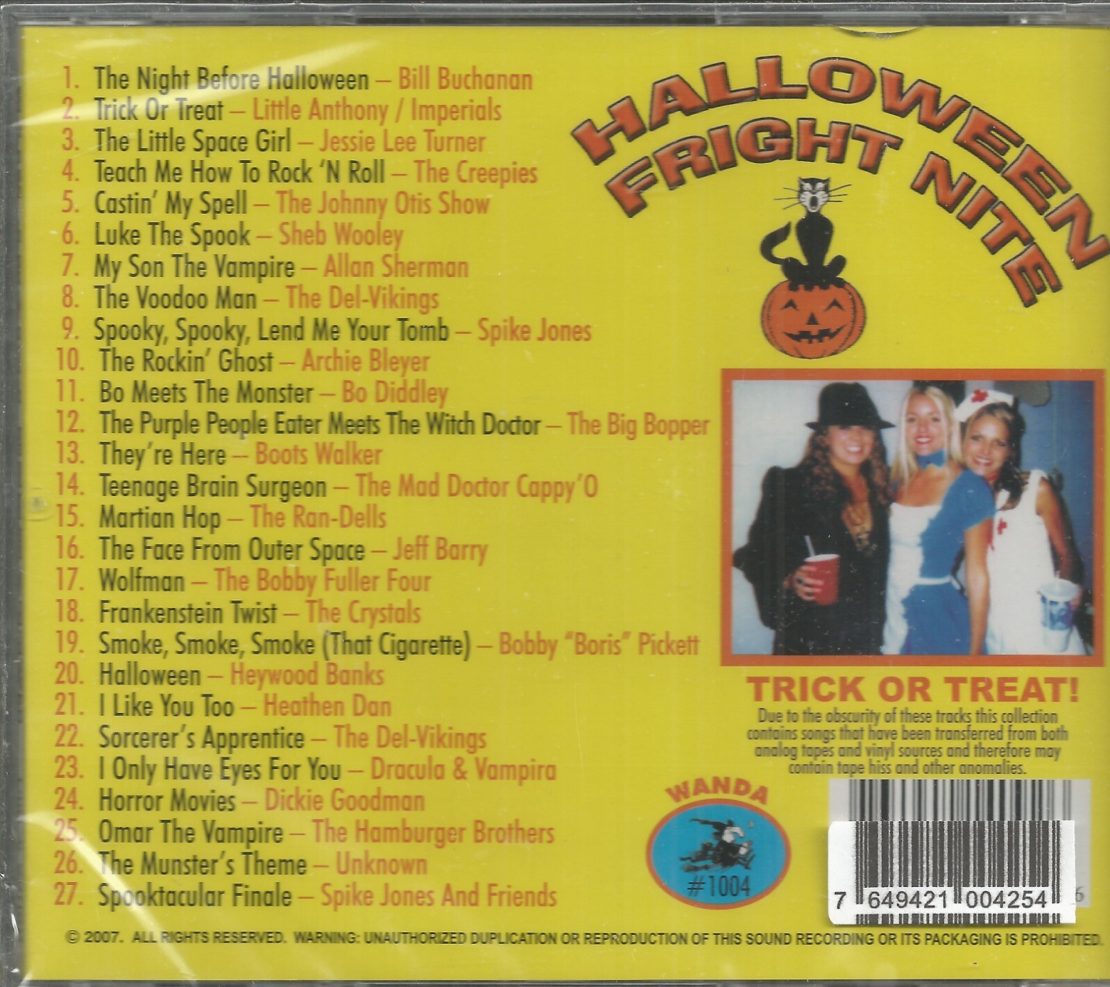 HALLOWEEN FRIGHT NITE CD BRAND NEW VARIOUS ARTISTS - Image 3