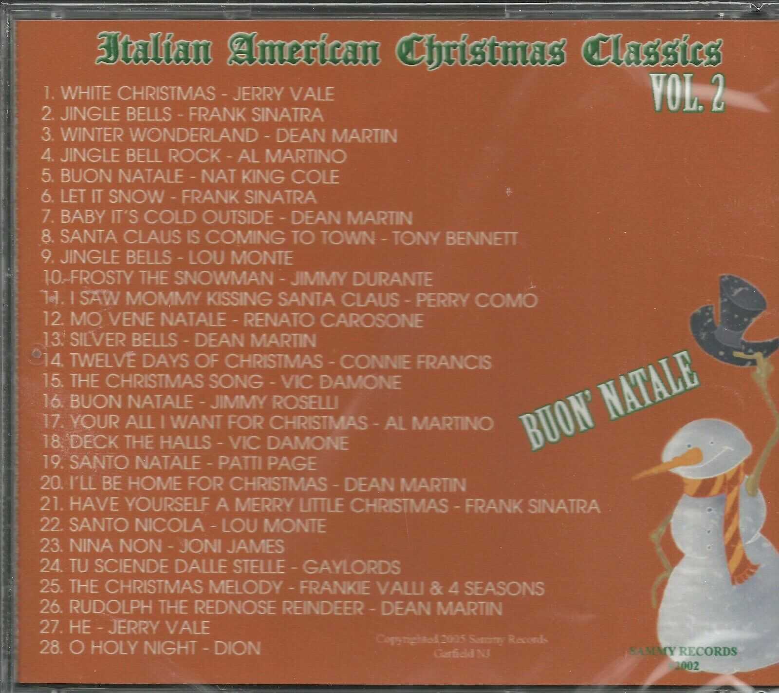 Italian American Christmas Classics Vol 2 - CD - Brand New! - Image 3