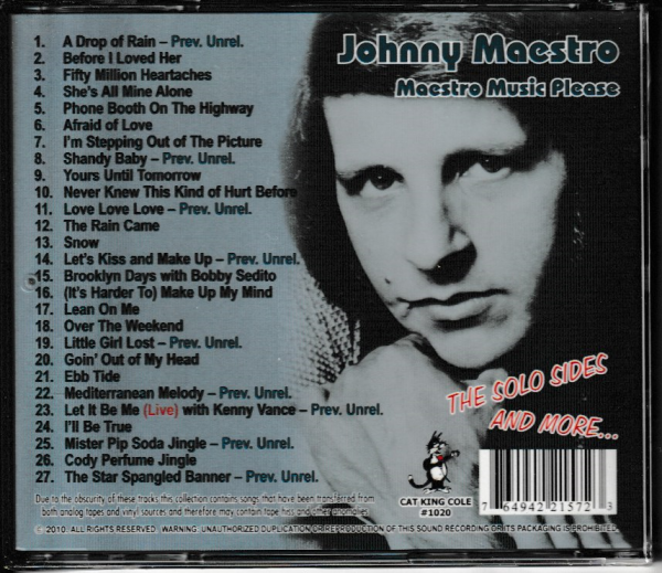 JOHNNY MAESTRO CD MAESTRO MUSIC PLEASE - BRAND NEW - Image 3