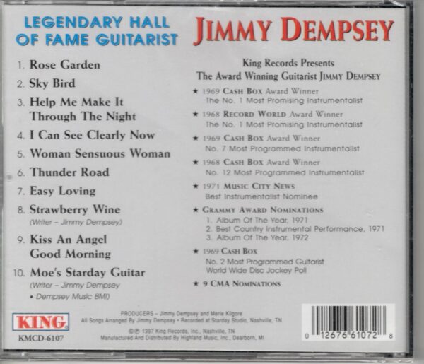 Jimmy Dempsey - Legendary Hall of Fame Guitarist - CD - Brand New - Image 3