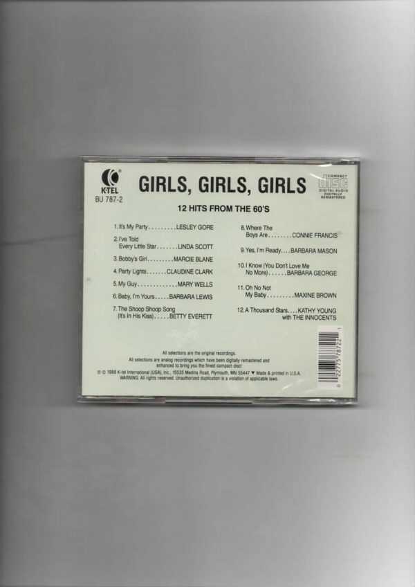 K-TEL - GIRLS GIRLS GIRLS-BRAND NEW CD - Image 3