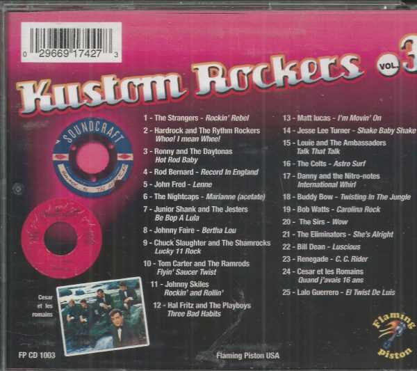 KUSTOM ROCKERS VOL. 3 - BRAND NEW AUDIO CD   FLAMING PISTON LABEL  25 Tracks - Image 3