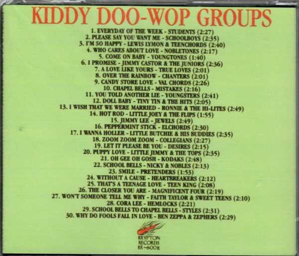 Kiddy Doo Wop Groups - They Wanted To Be Like Frankie - CD - Image 3