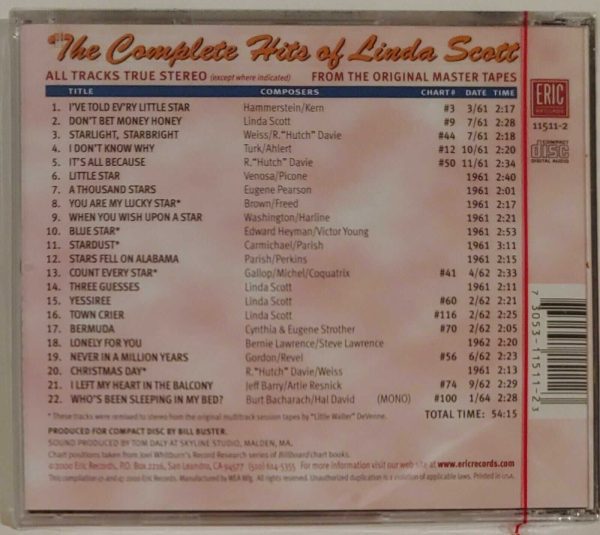 LINDA SCOTT - COMPLETE HITS OF  CD     BRAND NEW - Image 3