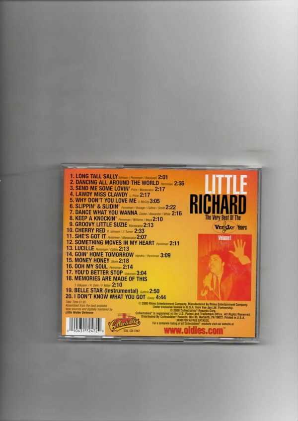 LITTLE RICHARD - VERY BEST OF THE VEE-JAY YEARS -CD - Image 3