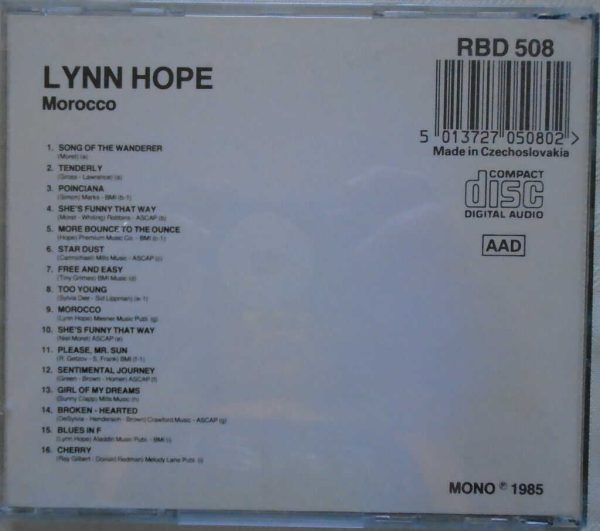 LYNN HOPE - Morocco - Saxophonograph - VERY GOOD CONDITION -  CD - Image 3