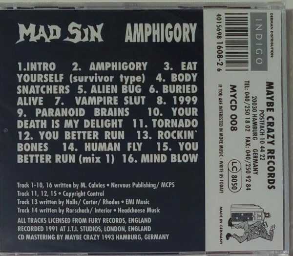 MAD SIN - AMPHIGORY   CD     BRAND NEW - Image 3