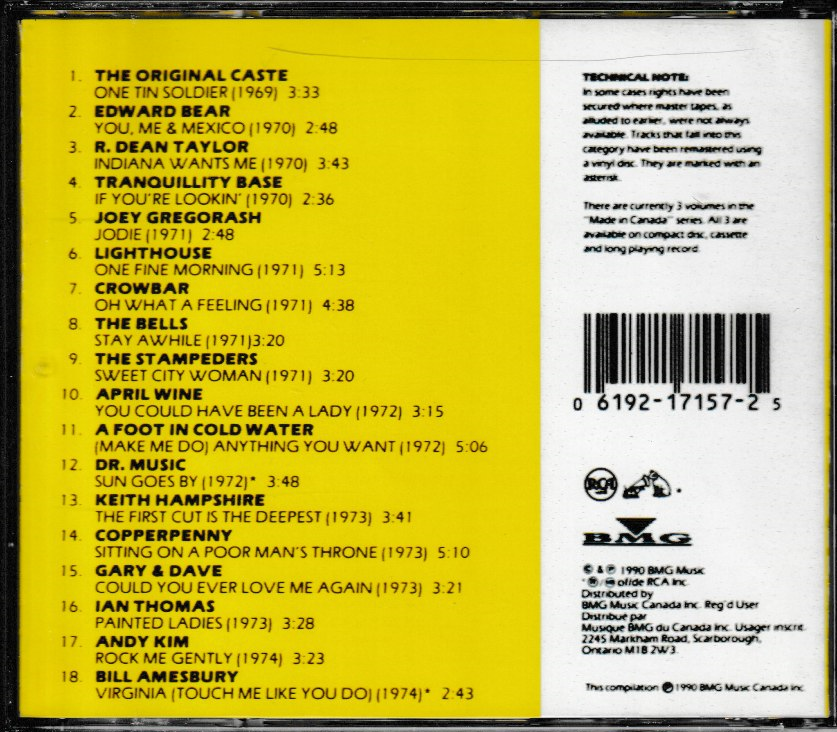 MADE IN CANADA CD INTO THE 70'S VOL 2 - BRAND NEW - Image 3