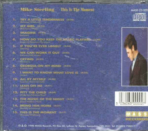 MIKE STERLING - CD - This Is The Moment - BRAND NEW - Image 3