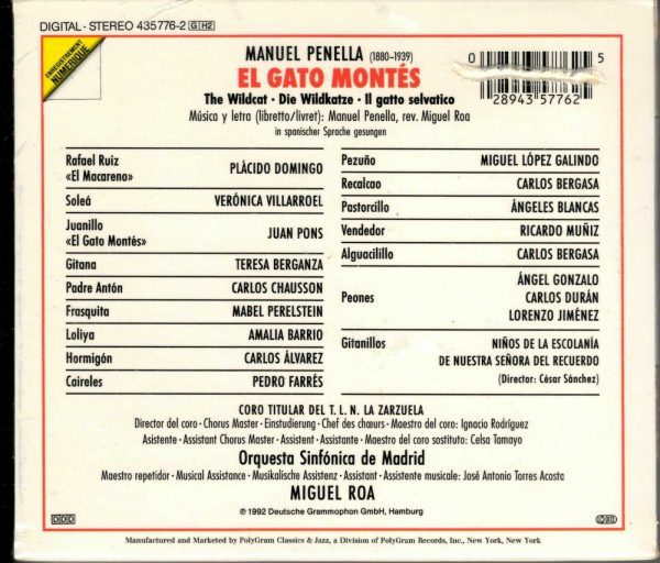 Manuel Penella: El Gato Montes - CD - Brand New - Image 3