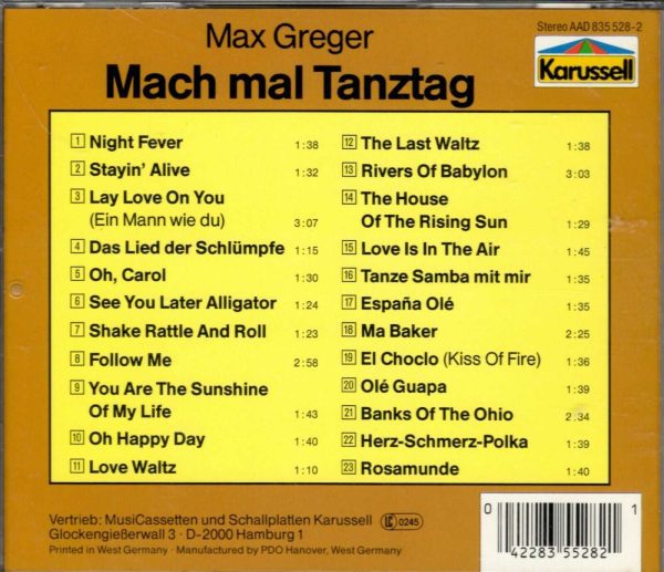 Max Greger - Mach Man Tanztag - CD - Image 3