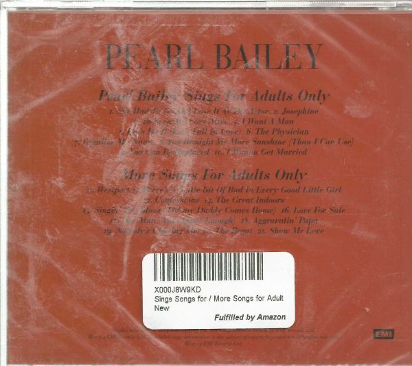 PEARL BAILEY CD - Sings for Adults Only/More Songs for Adults Only Brand New - Image 3