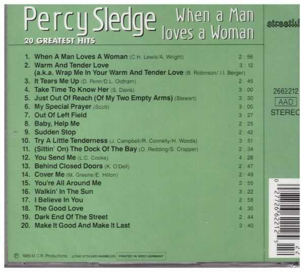 PERCY SLEDGE - CD - When a Man Loves A Woman - BRAND NEW - Image 3