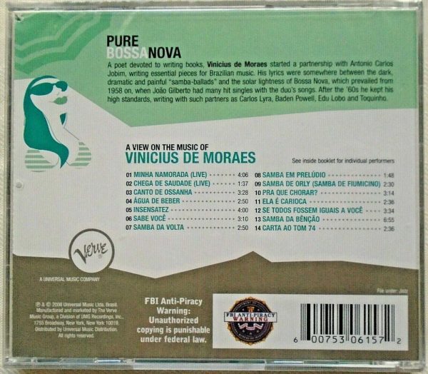 PURE BOSSA NOVA - CD - A View On Music Of VINICIUS DE MORAES - BRAND NEW - Image 3