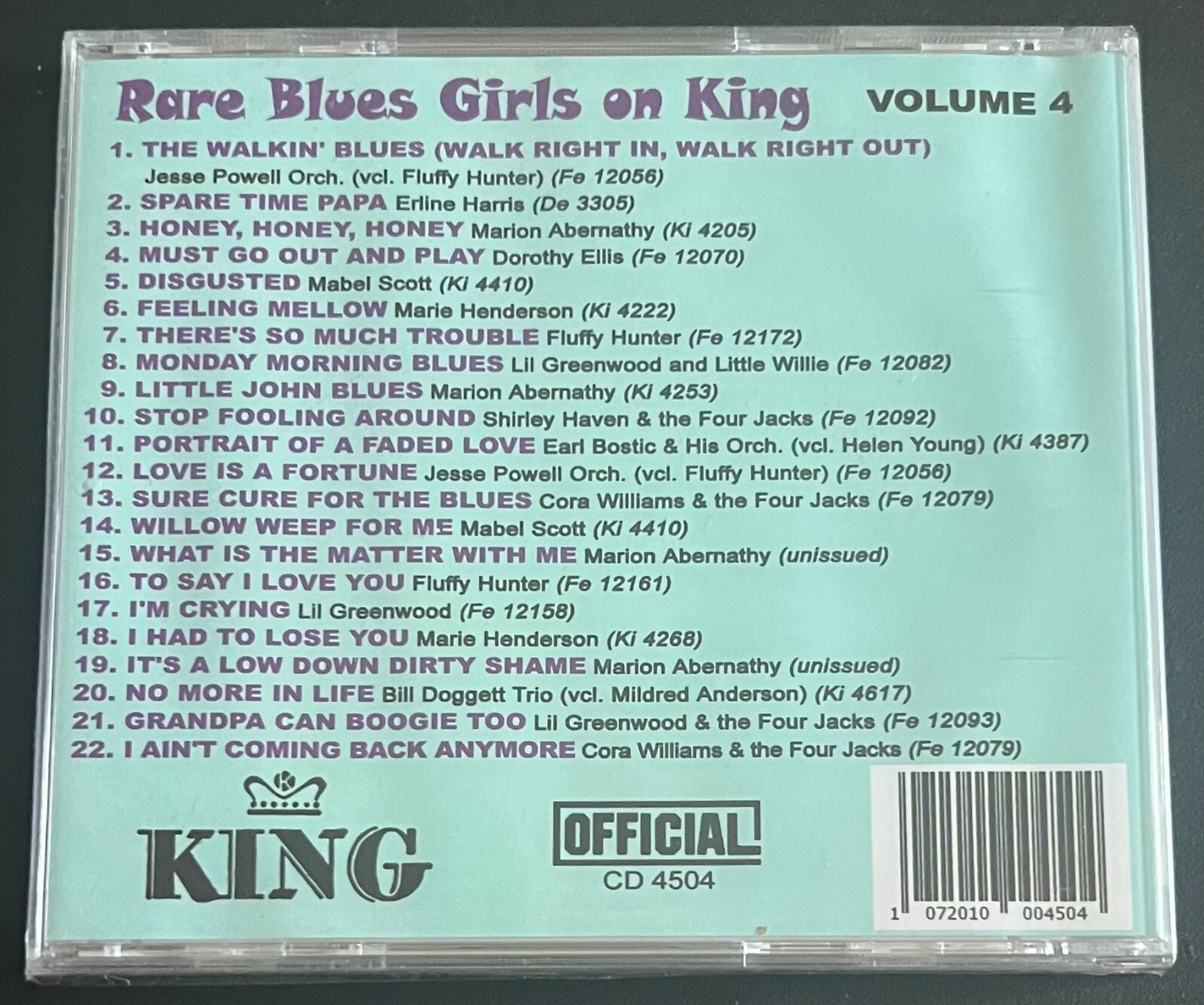 RARE BLUES GIRLS ON KING - VOL 4 - CD BRAND NEW - Image 3