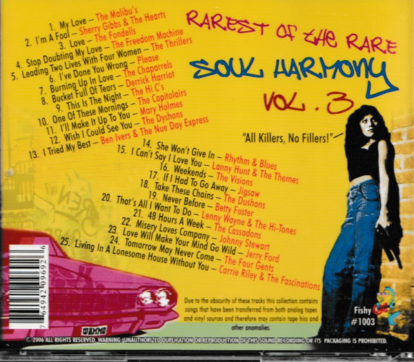 RAREST OF THE RARE SOUL HARMONY - VOL 3 CD BRAND NEW - Image 3