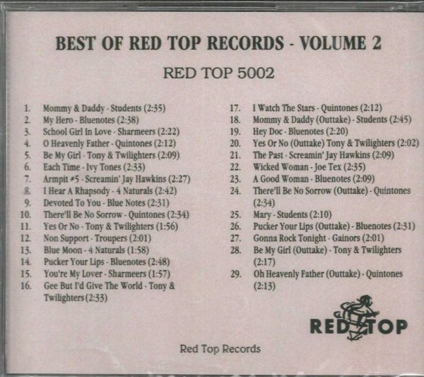 RED TOP RECORDS - CD - The Best Of - Volume 2 - BRAND NEW - Image 3