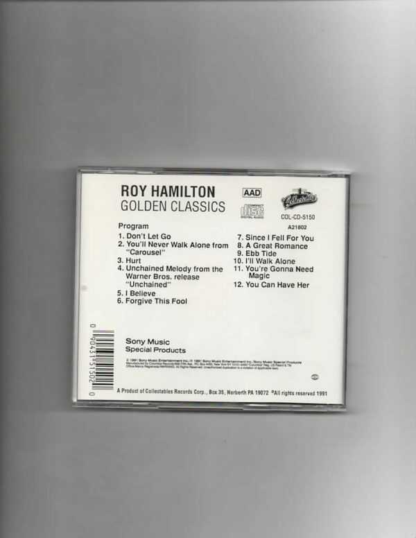 ROY HAMILTON - GOLDEN CLASSICS-CD - Image 3