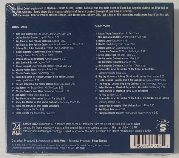 SAVOY ON CENTRAL AVE   CD   BRAND NEW - Image 3