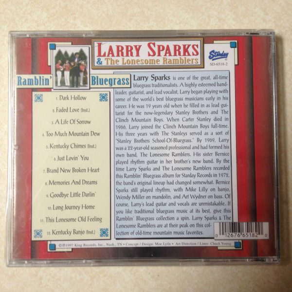 SPARKS, LARRY - RAMBLIN BLUEGRASS BRAND NEW CD - Image 3