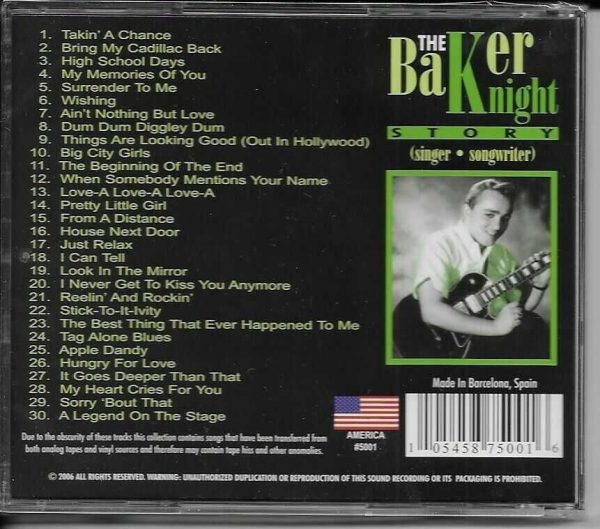 THE BAKER KNIGHT STORY CD - BRAND NEW - Image 3