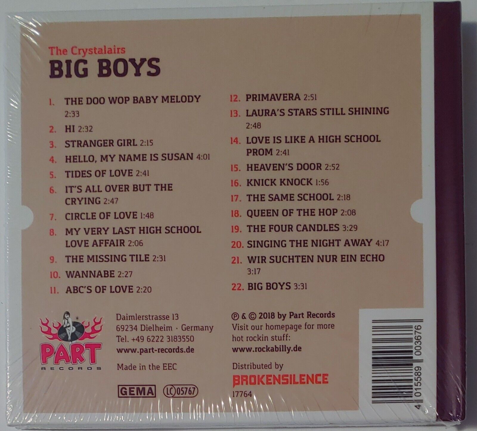 THE CRYSTALAIRS - BIG BOYS CD BRAND NEW - Image 3