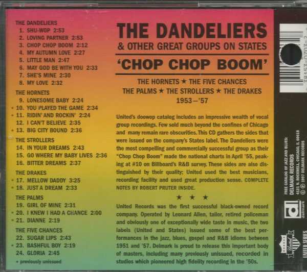 THE DANDELIERS And OTHER GREAT GROUPS - CD - Chop Chop Boom - BRAND NEW - Image 3
