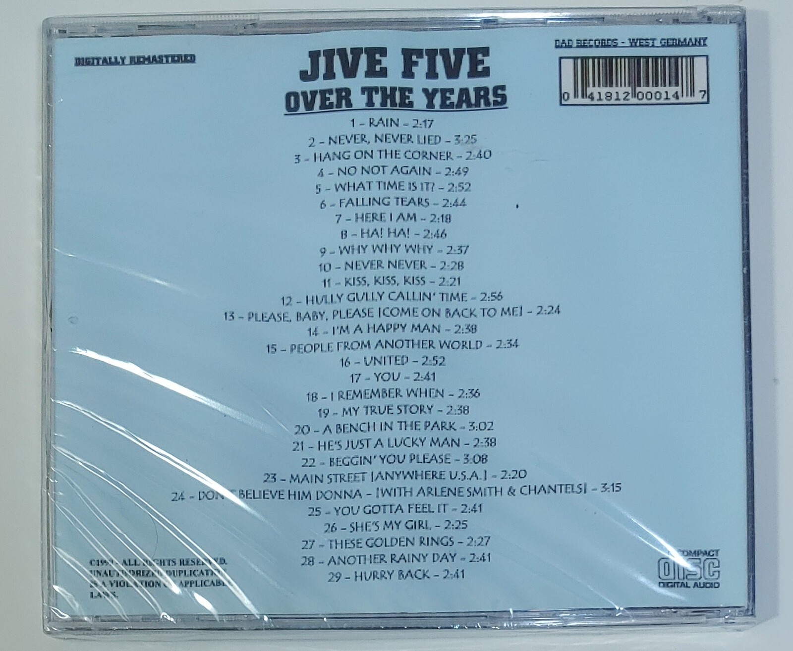 THE JIVE FIVE - OVER THE YEARS CD BRAND NEW - Image 3