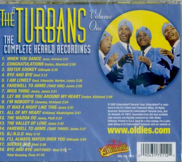 THE TURBANS - THE COMPLETE HERALD RECORDINGS VOLUME ONE- CD  - BRAND NEW - Image 3