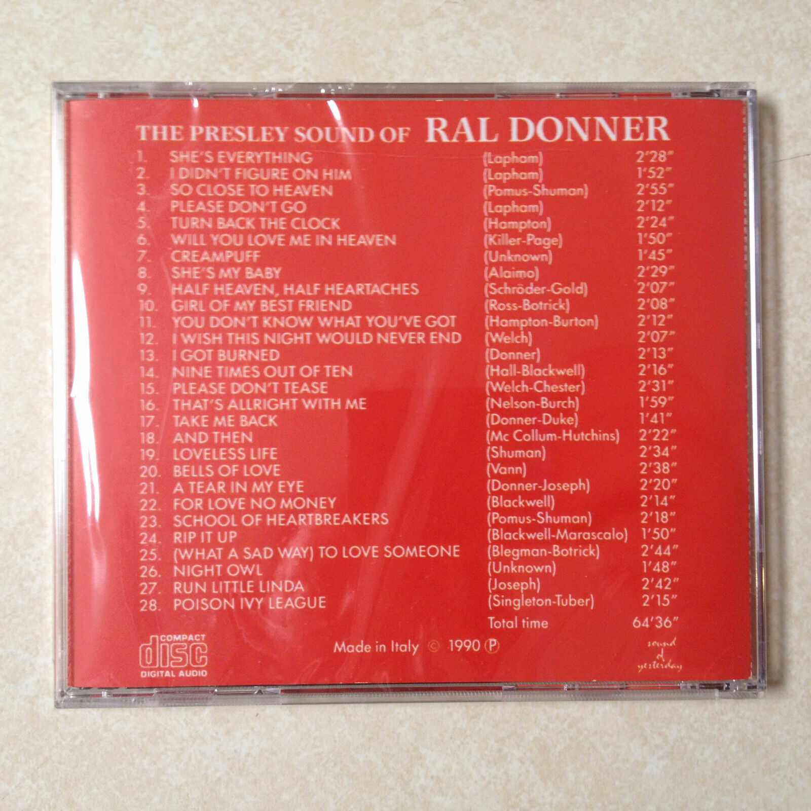 The Presley Sound of Ral Donner- BRAND NEW CD - Image 3