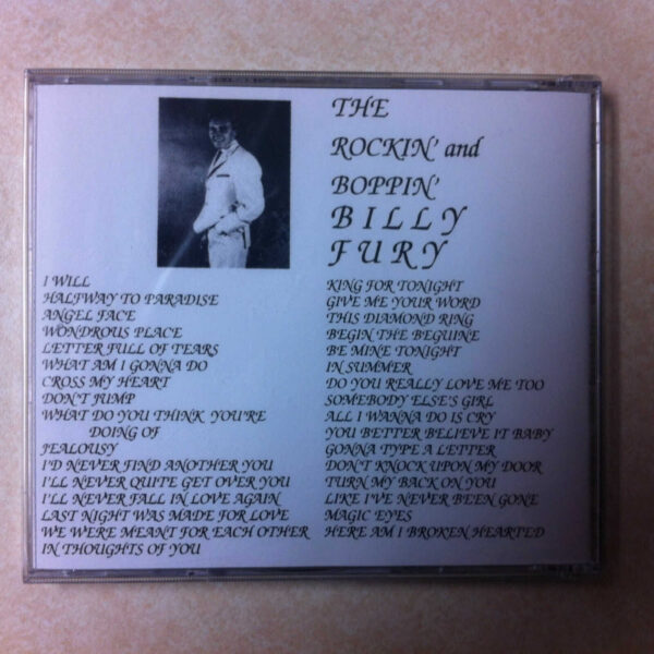 The Rockin' and Boppin' Billy Fury CD   Brand New - Image 3