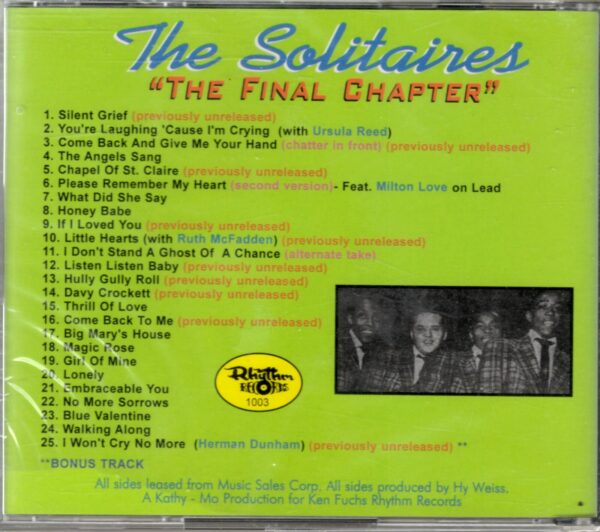 The Solitaires - The Final Chapter - CD - Brand New - Image 3