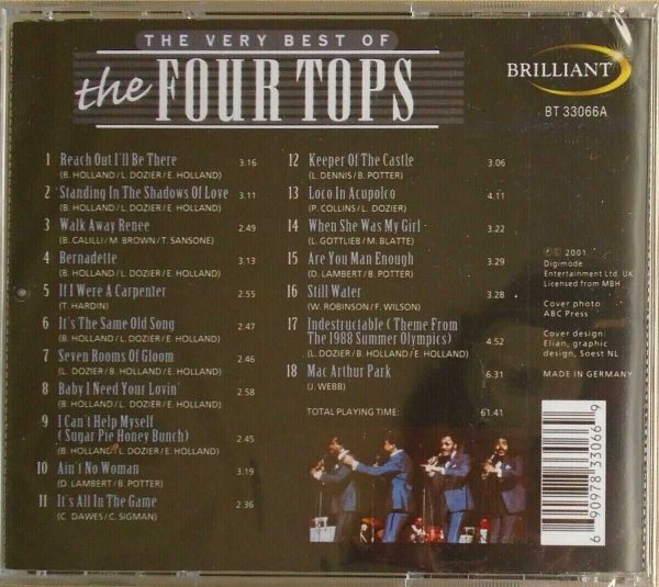The Very Best Of The FOUR TOPS - CD - BRAND NEW - Image 3