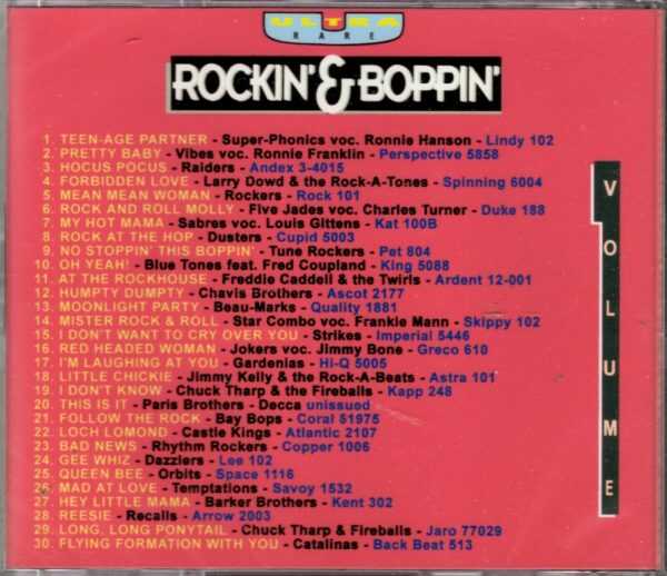 Ultra Rare Rockin' & Boppin' - Vol 1 - CD - Brand New - Image 3