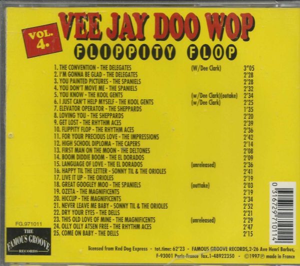 VEE JAY DOO WOP - CD - Volume 4 - Flippity Flop - BRAND NEW - Image 3