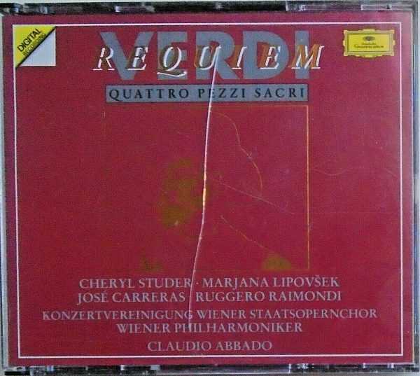 VERDI - CD - Requiem With Claudio Abbado - (2 Discs) - LIKE NEW