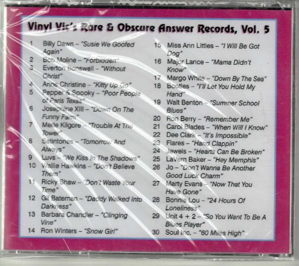 Vinyl Vic's Rare and Obscure Answer Records - Vol 5 - CD - Brand New! - Image 3