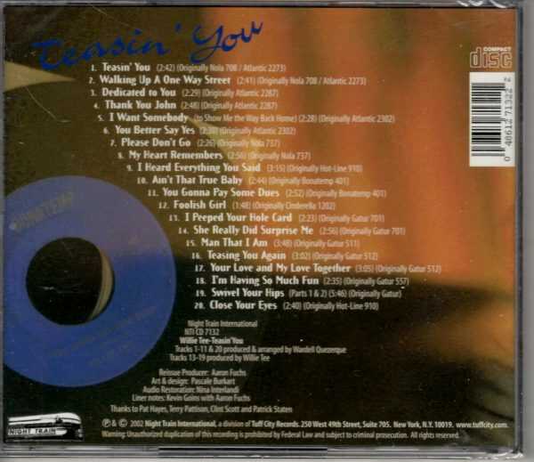 Willie Tee - Teasin' You - CD - Brand New - Image 3